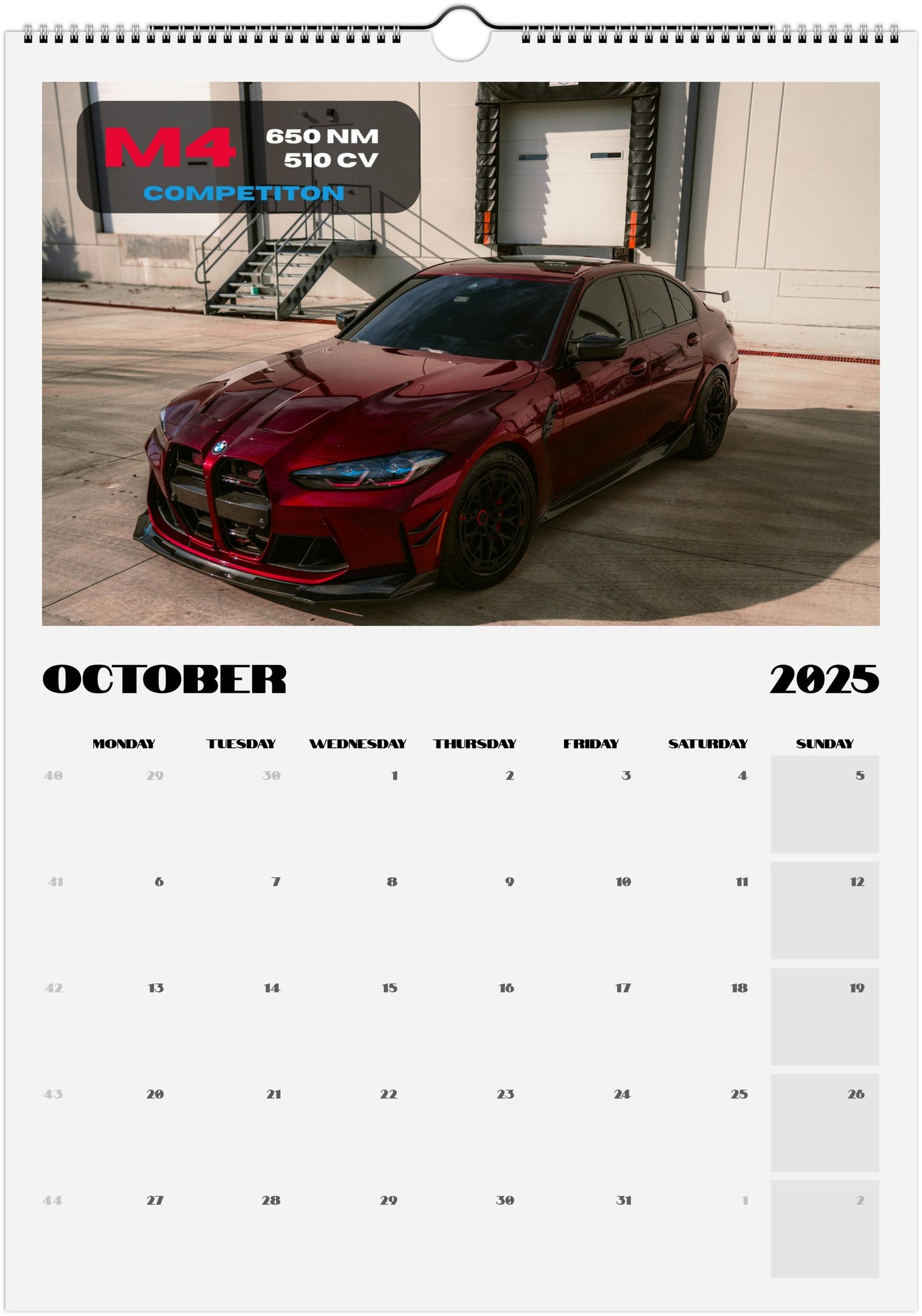 Calendario BMW 2025