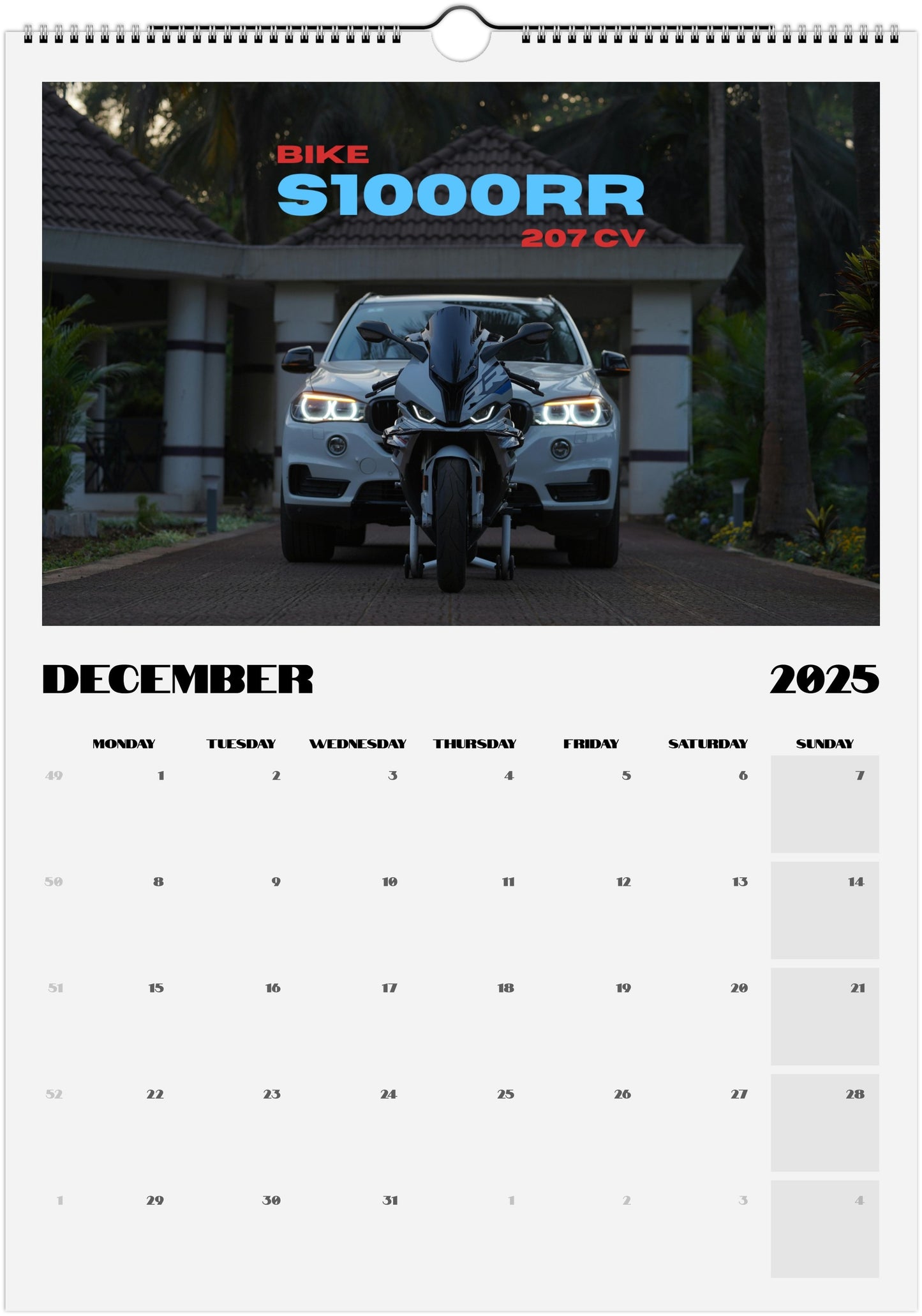 Calendario BMW 2025