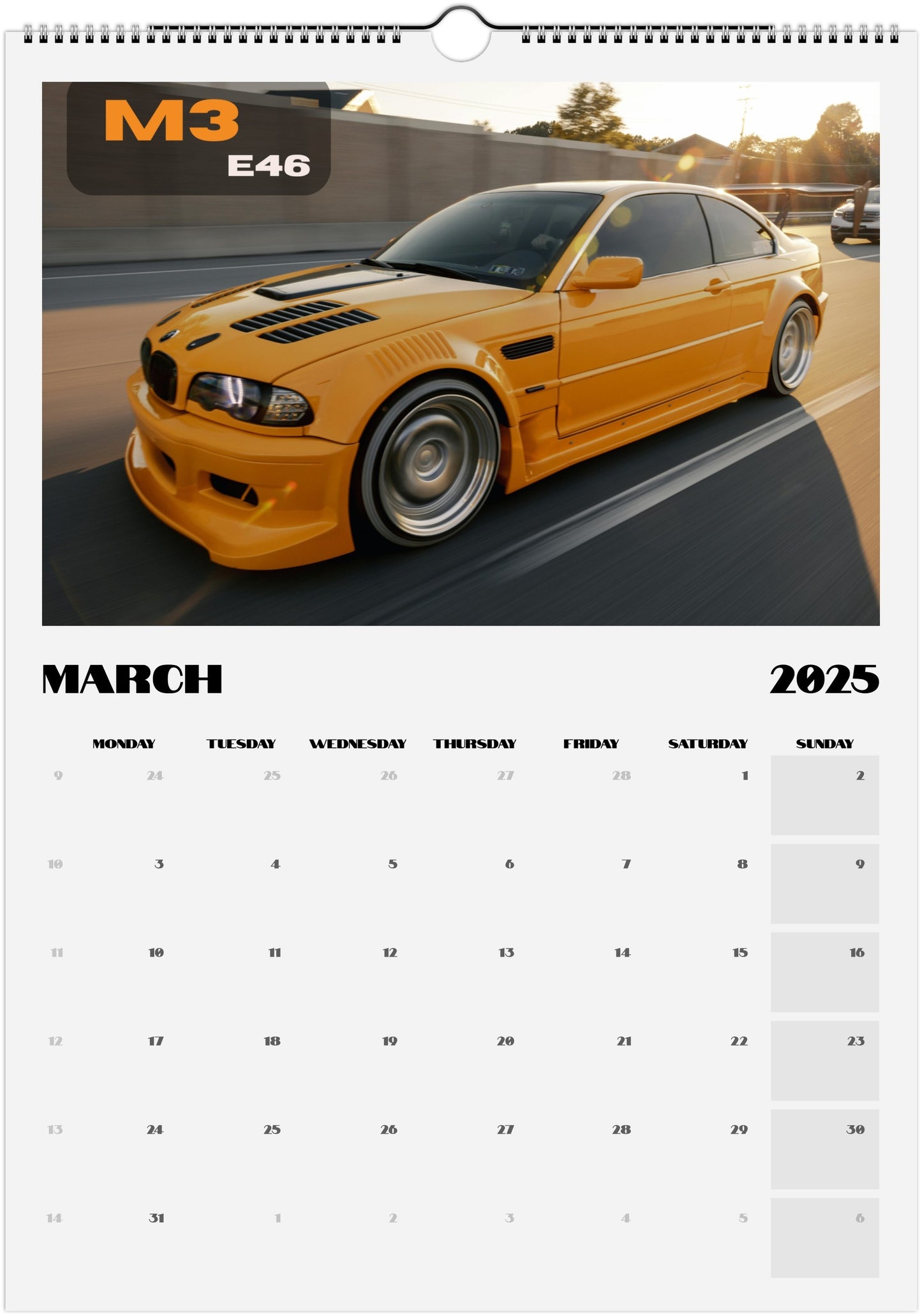 Calendario BMW 2025