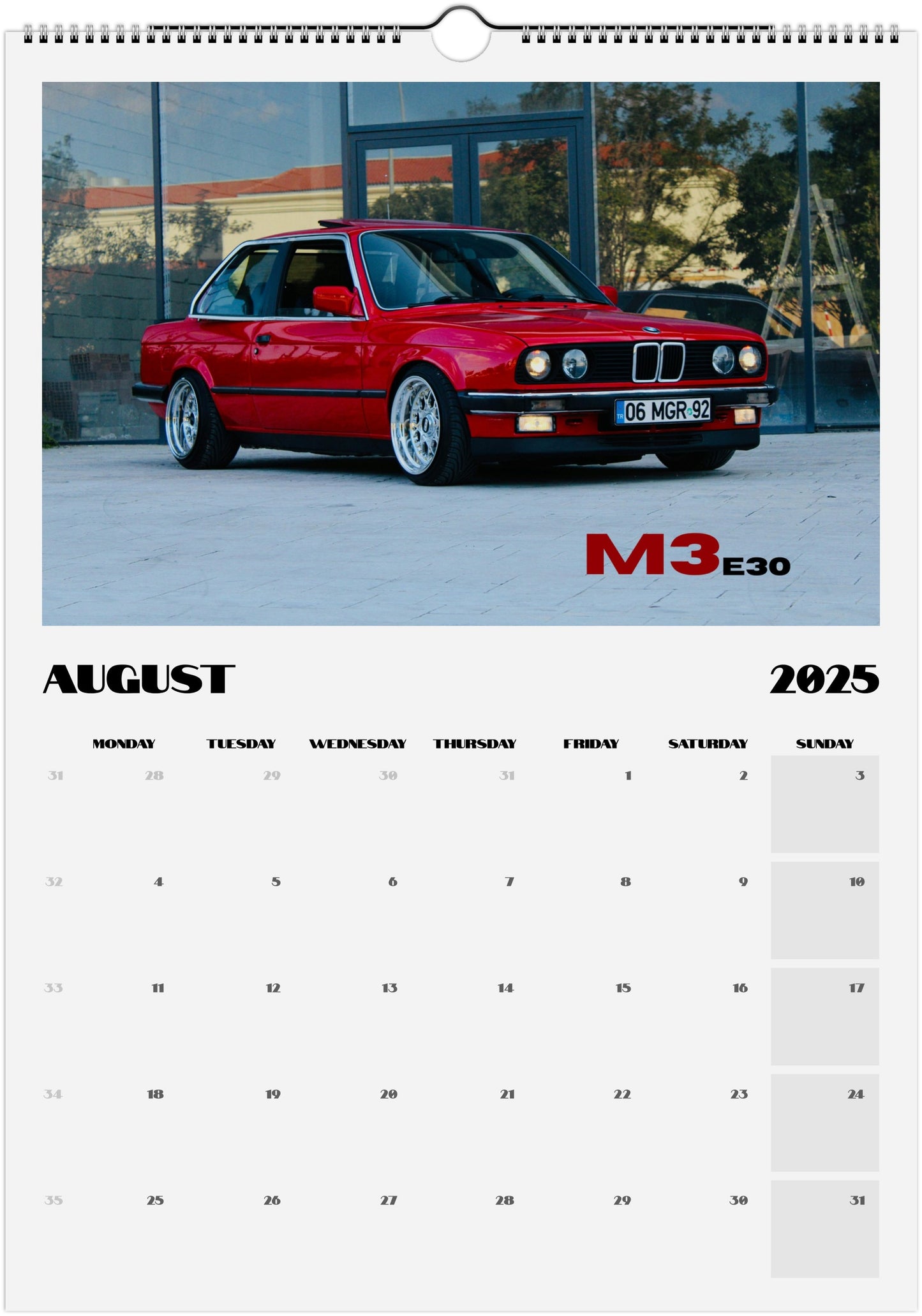 Calendario BMW 2025